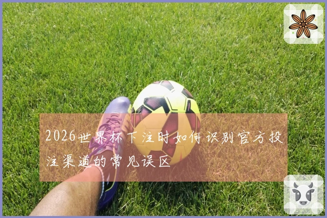 2026世界杯下注时如何识别官方投注渠道的常见误区